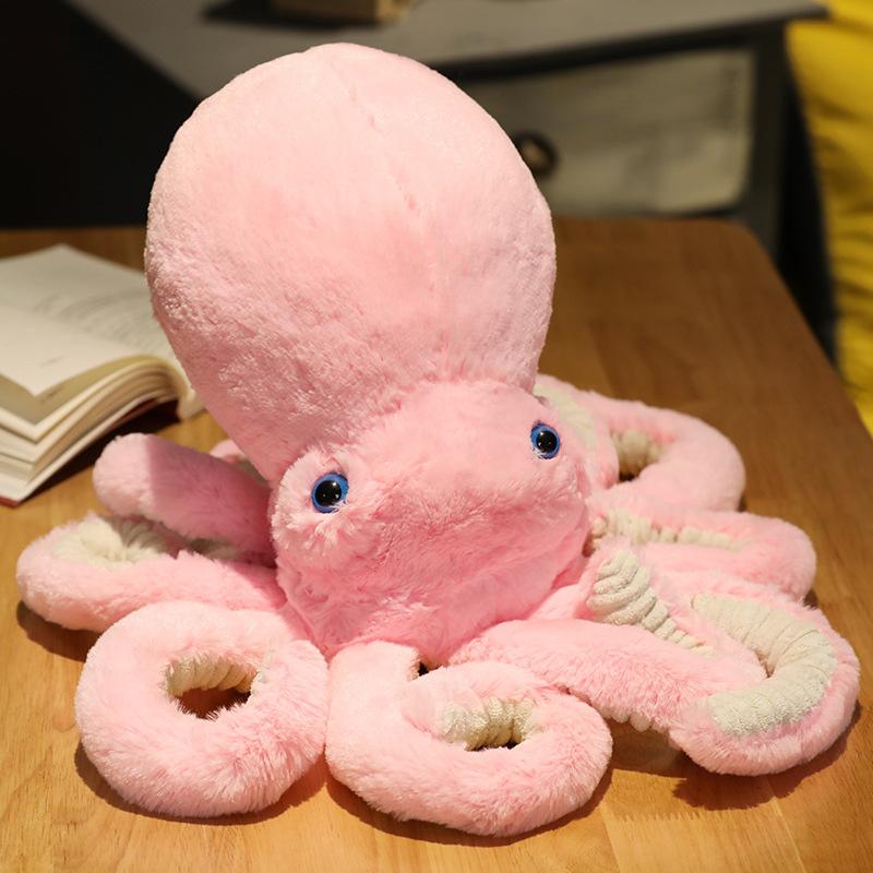 Plüsch-Oktopus XXL Weiches Kinderkissen Spielzeug Dekoration Kinderzimmer Tentakel Meerestier-Thema 30–90 cm | Sansoti