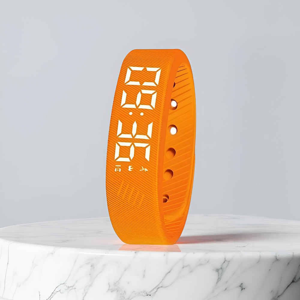 Digitaal LED Sporthorloge met Siliconen Band Waterdicht Licht Dames Heren Unisex Training Fitness Dagelijks Gebruik USB Oplaadbaar | Sansoti