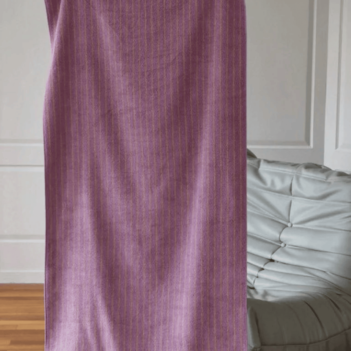 Serviette en coton rayée lavande, 100 % coton peigné, pour salle de bains, visage et bain, jacquard, douce et absorbante | Sansoti