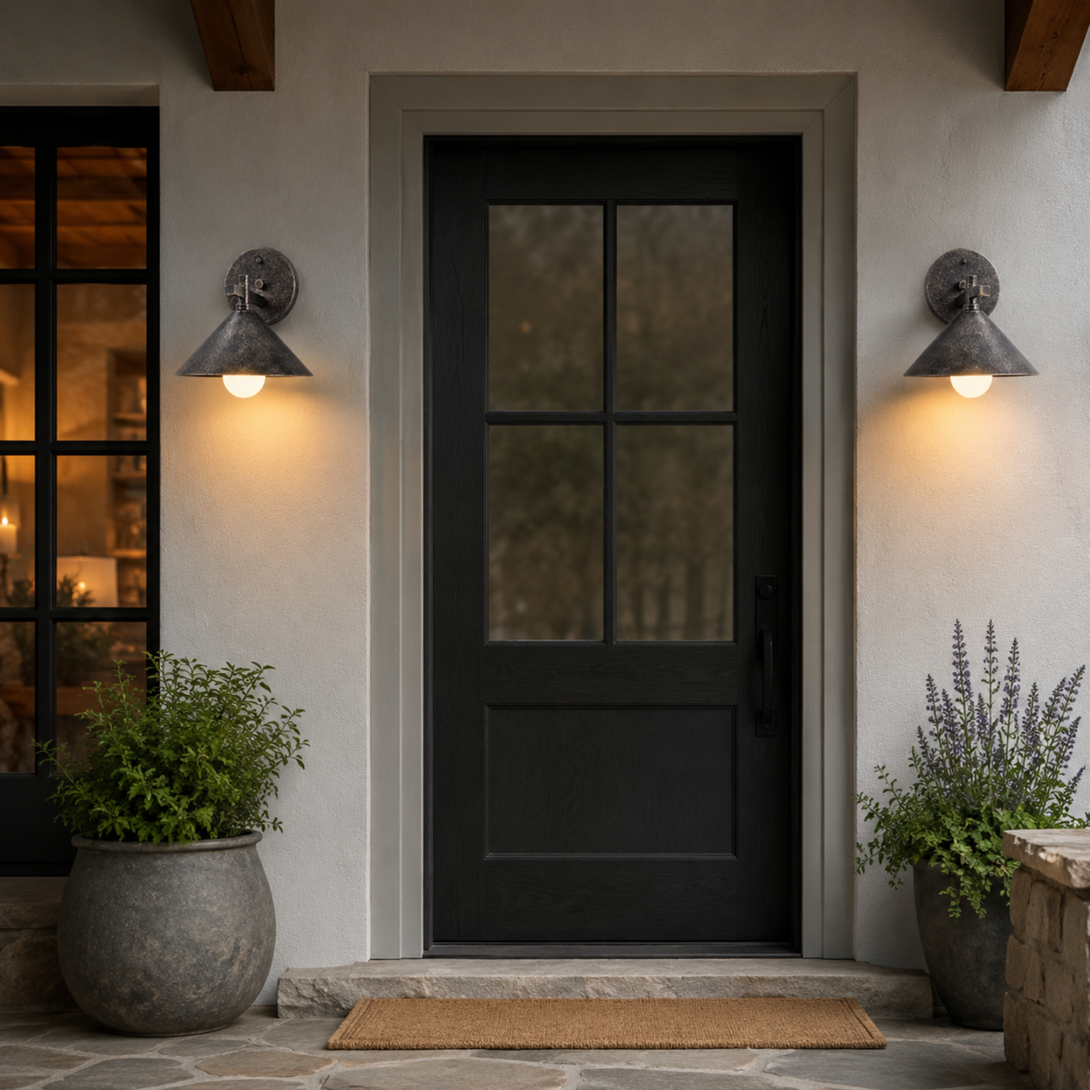 Industrial Outdoor Wall Light Waterproof Metal E27 Socket Black Gold Bronze Balcony Patio Garden Lighting | Sansoti