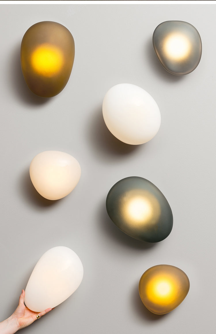Moderne Glazen Wandlamp met Sfeervolle Ovale Kap – Stijlvolle Minimalistische Verlichting voor Hal Slaapkamer Woonkamer | Sansoti