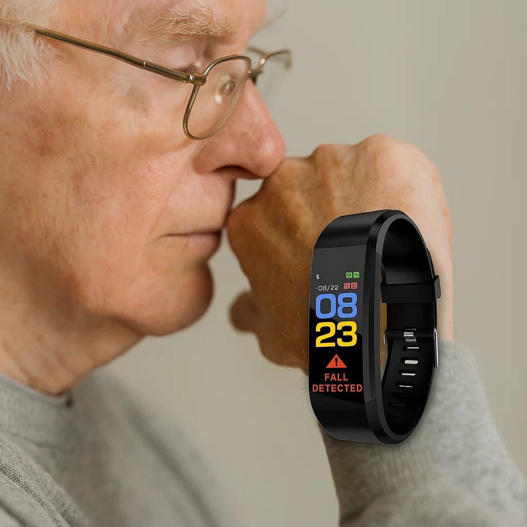 Veiligheidshorloge voor Senioren met Valdetectie GPS Tracker Gezondheidsmeter Hartslagmeting Noodknop | Sansoti