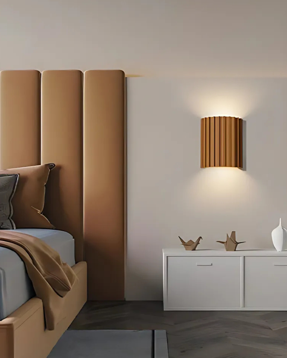 Wandlamp Ribbelstructuur Groen Met Tweezijdige Lichtbundel Voor Sfeervolle Ruimtes | Sansoti