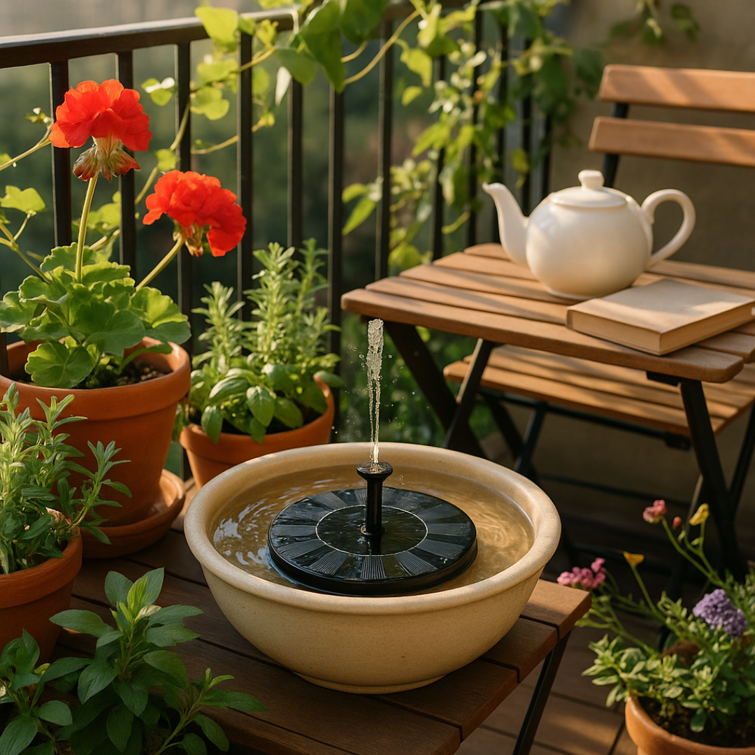 Solar-Powered Fountain Pump for Pond Birdbath and Garden with Automatic Operation | Sansoti