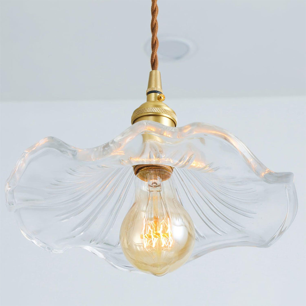 Hanglamp Glas Bloem LED Design Pendellamp Wit Woonkamer Slaapkamer Eetkamer Sfeerverlichting | Sansoti