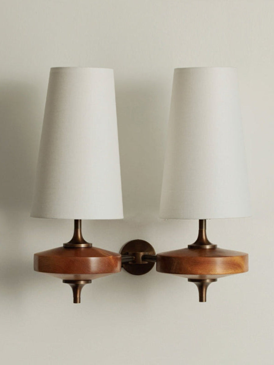 Retro Wandlamp met Stoffen Kap – Vintage Verlichting voor Slaapkamer | Sansoti