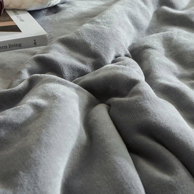Soft Fleece Blanket for Double Bed 150x200 cm Warm Throw Winter Blanket Sofa Living Room Bedroom Couch | Sansoti