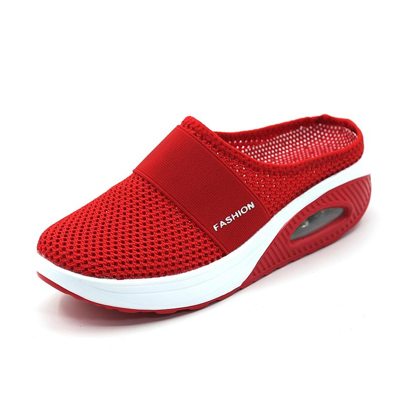 Orthopedische Pantoffels met Luchtkussen Ergonomische Instapschoenen Diabetesvoeten Ademend Mesh Extra Zacht Voetondersteuning Antislip Zool Dames Heren Indoor Outdoor Comfortschoenen | Sansoti