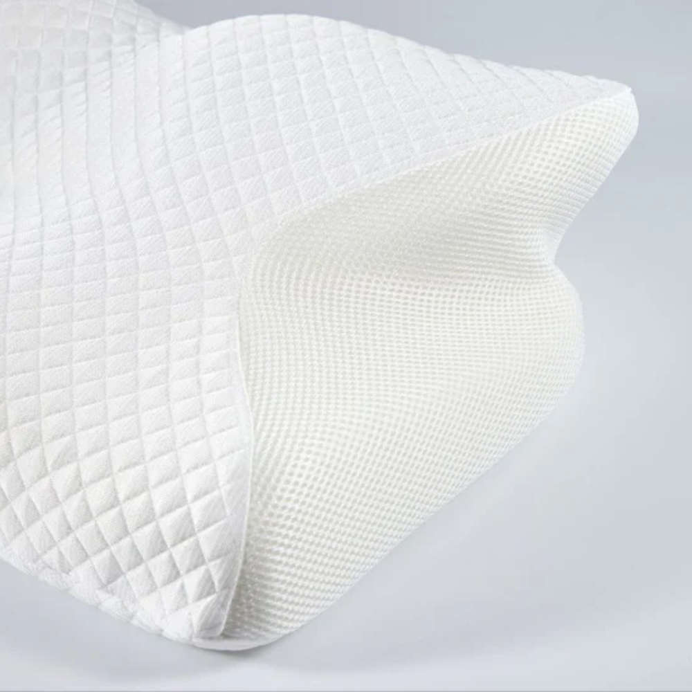 Ergonomisch Nekkussen met Geheugenschuim voor Rug- en Zijslapers Wit Ademend Traagschuim Hoofdkussen | Sansoti