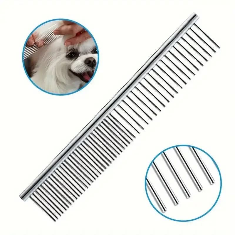 Edelstahl-Trimmenschere für Hunde und Katzen mit Abgerundeten Sicherheitsspitzen und Kamm Professionelle Fellpflege | Sansoti