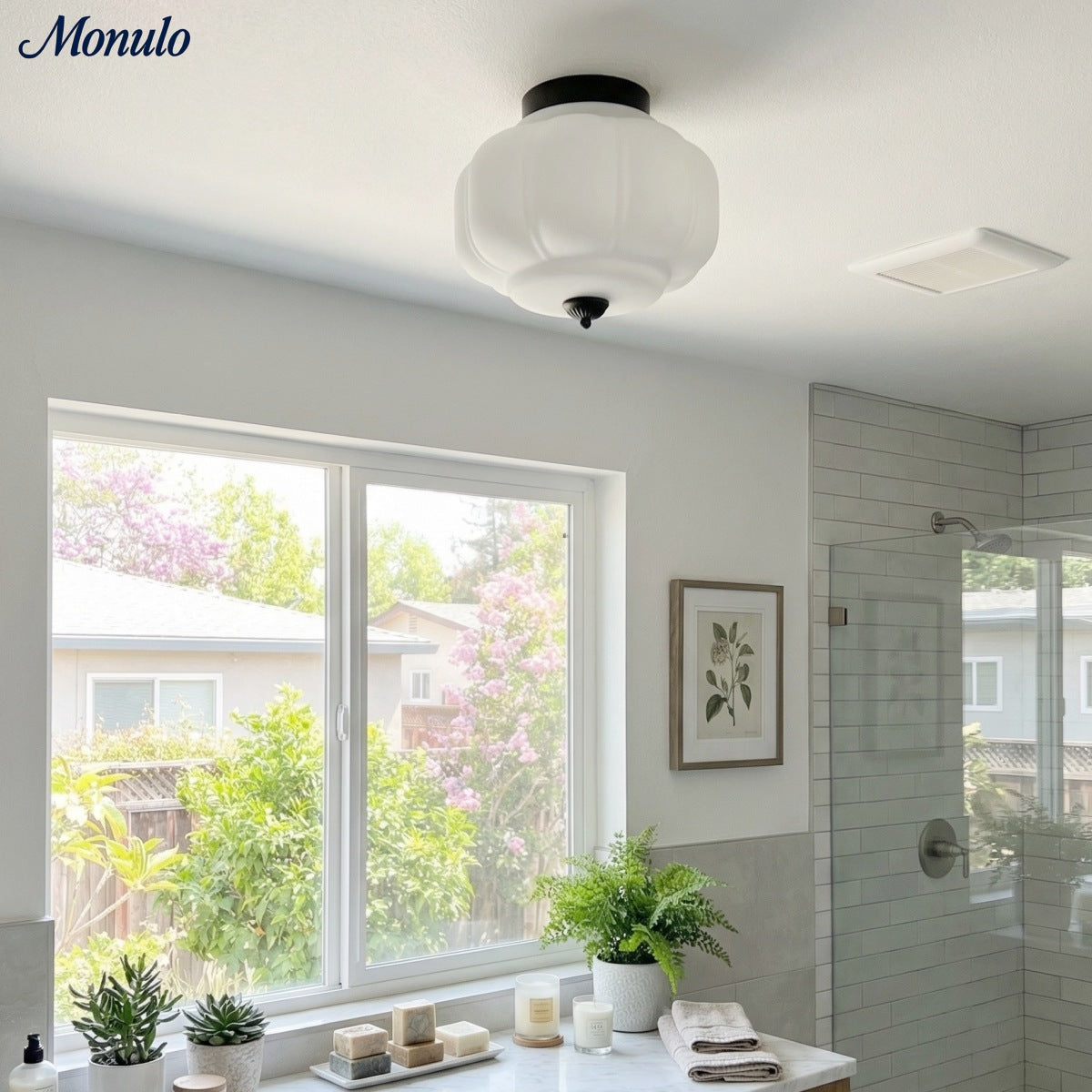 Plafondlamp Melkglas Glazen Kap Moderne Verlichting Scandinavische Stijl Woonkamer Eetkamer Slaapkamer Flush Mount | Sansoti