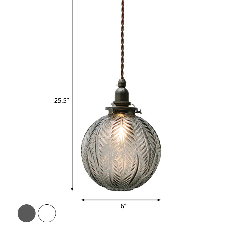 Glazen Hanglamp met Veerdesign – Rookgrijs of Transparant Glas – E14 Fitting – Koloniale Stijl | Sansoti