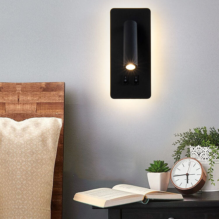 Verstellbare LED-Wandleuchte mit Leselicht und stimmungsvollem Hintergrundlicht für Schlafzimmer Wohnzimmer und Flurbeleuchtung | Sansoti