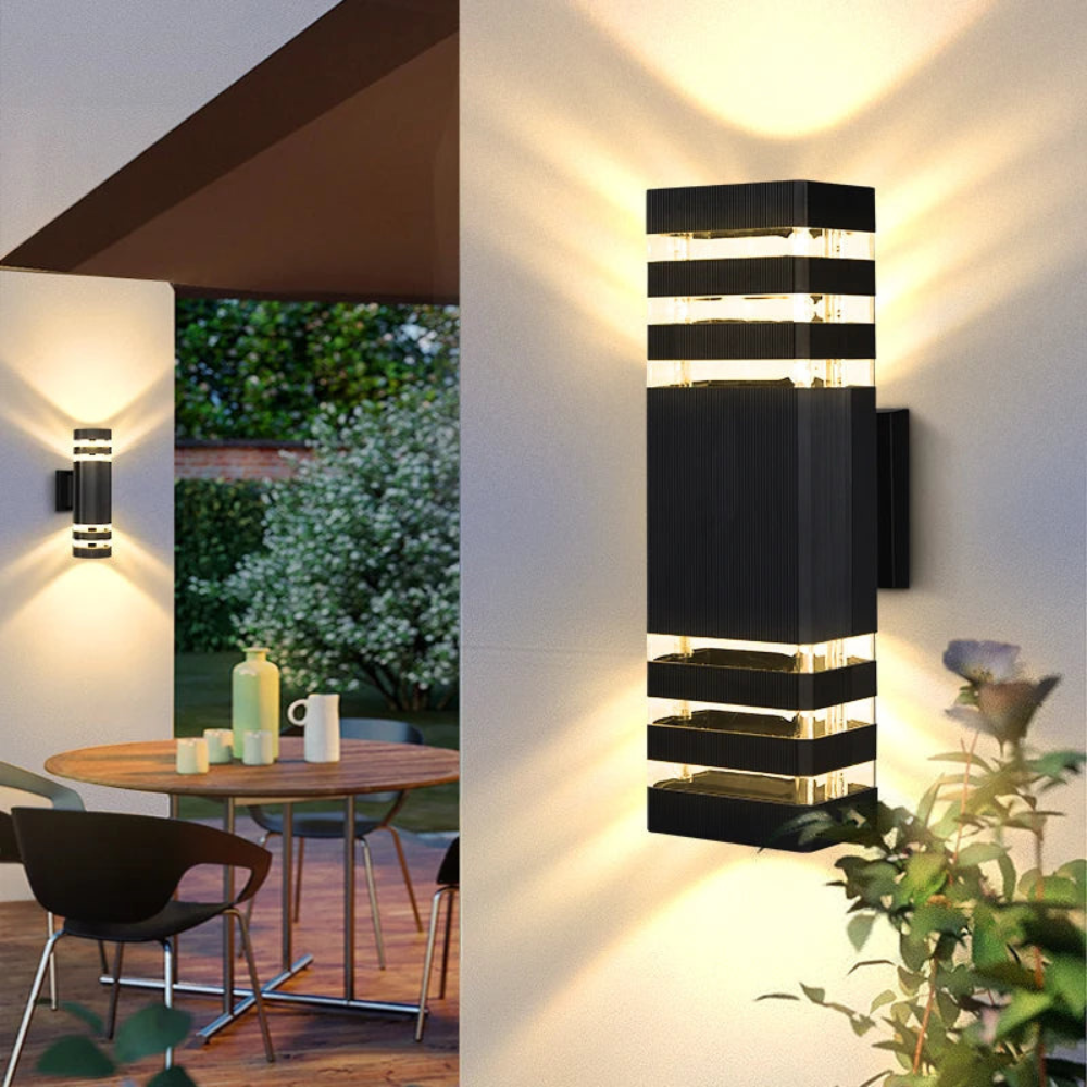 Applique murale extérieure Up Down Éclairage de façade Étanche IP65 E27 Noir | Restfield