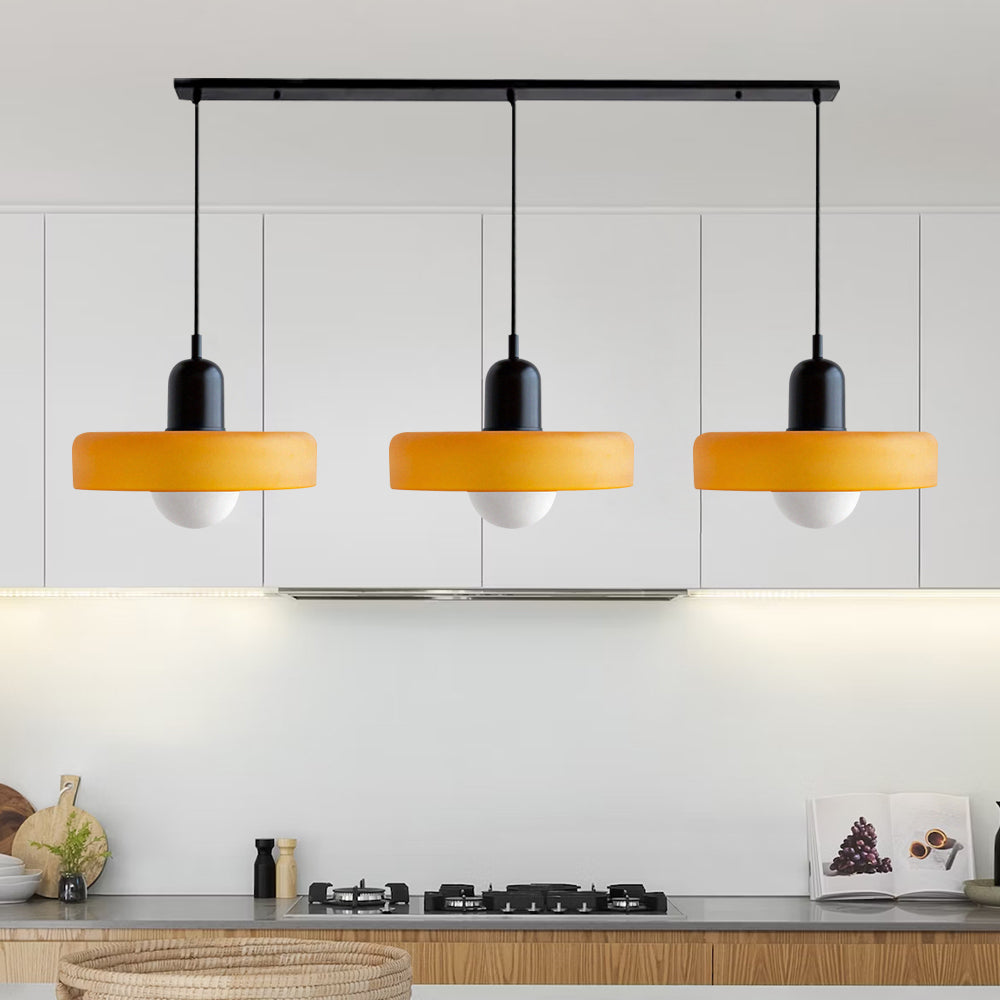Luccon Suspension Triple Verre G9 Couleurs Rétro Table à Manger Salon Design Éclairage Multi-lampes | Restfield