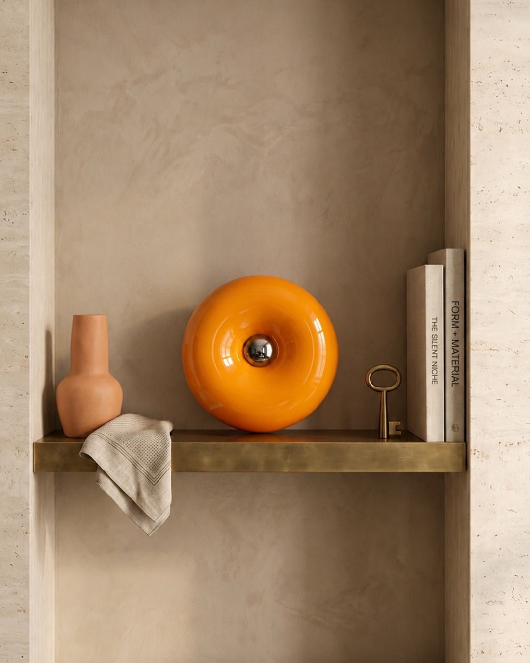 NARA Sculptural Donut Lamp met 3 Kleurtemperaturen – Dimbare Glazen Tafellamp Bauhaus Design Touch Control Wandmonteerbaar Ambient Lighting | Sansoti