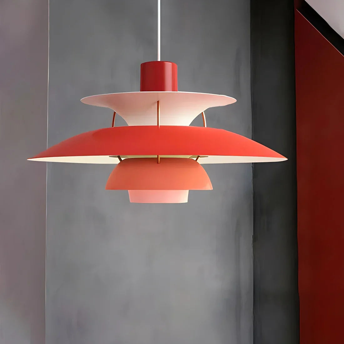 Suspension métal E27 vert table à manger salon lampe design superposée suspension scandinave éclairage d’ambiance intérieur | Restfield