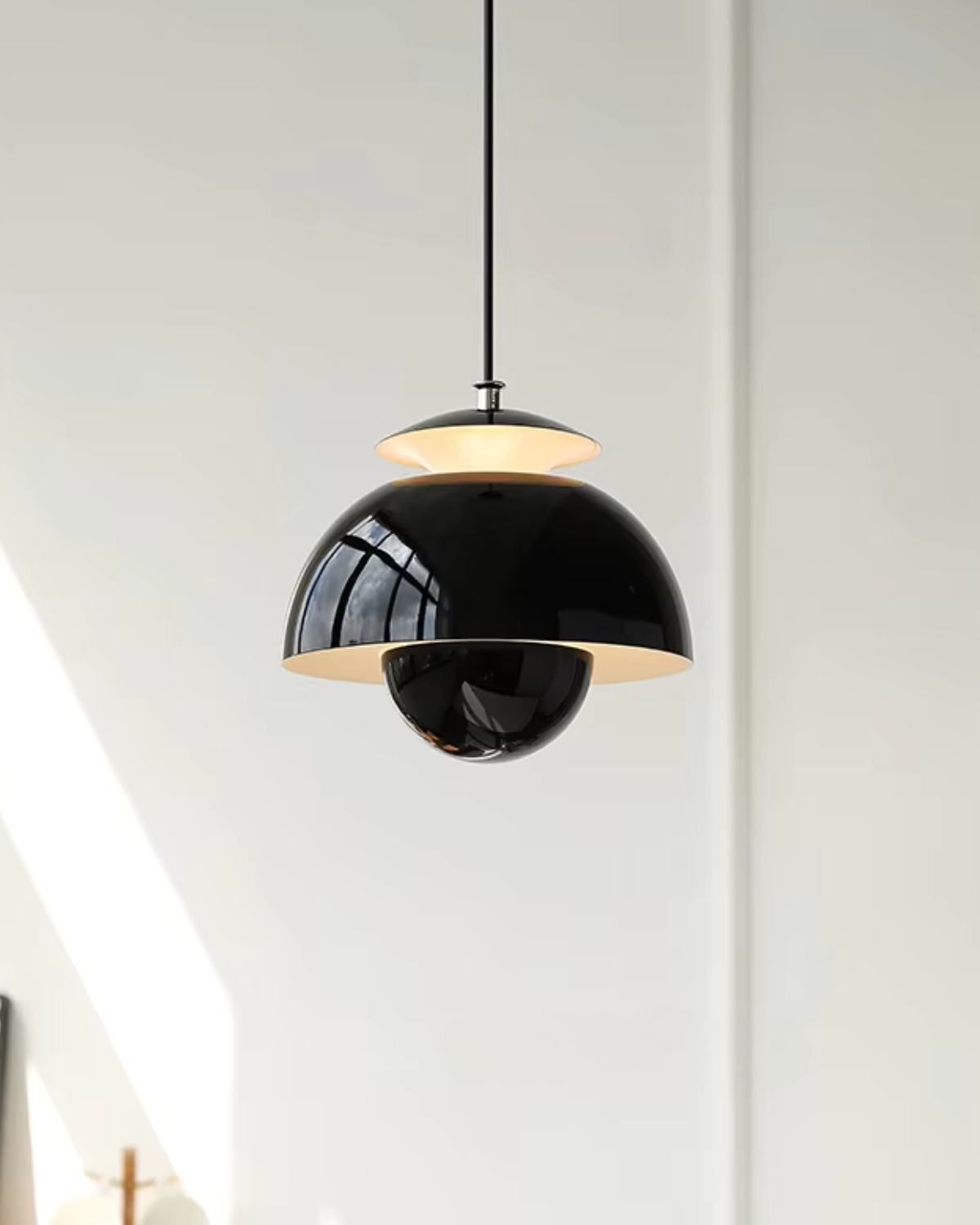 Minimalistische Hanglamp Wit Rond Design Scandinavisch Interieur Eetkamer Slaapkamer Woonkamer Sfeerverlichting | Sansoti