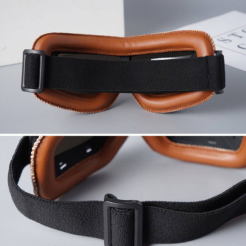 Retro Motorgoggles met Beschermglazen en Verstelbare Band | Sansoti