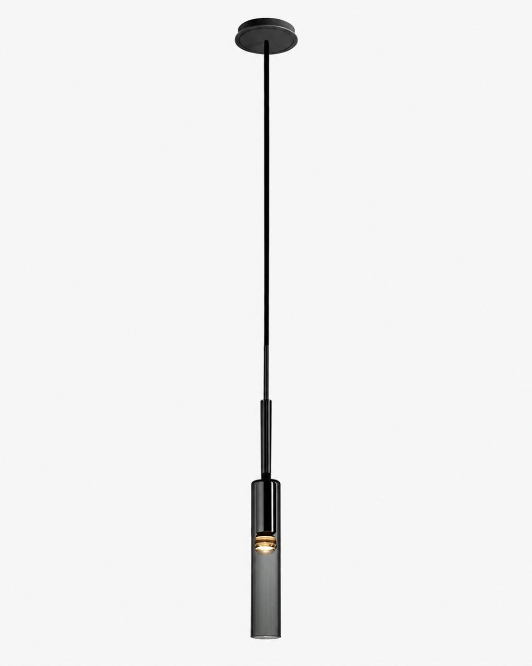 Gerookte Glazen Hanglamp met Minimalistische Metalen Structuur – Moderne Sfeerverlichting voor Eetkamer, Slaapkamer en Woonkamer | Sansoti