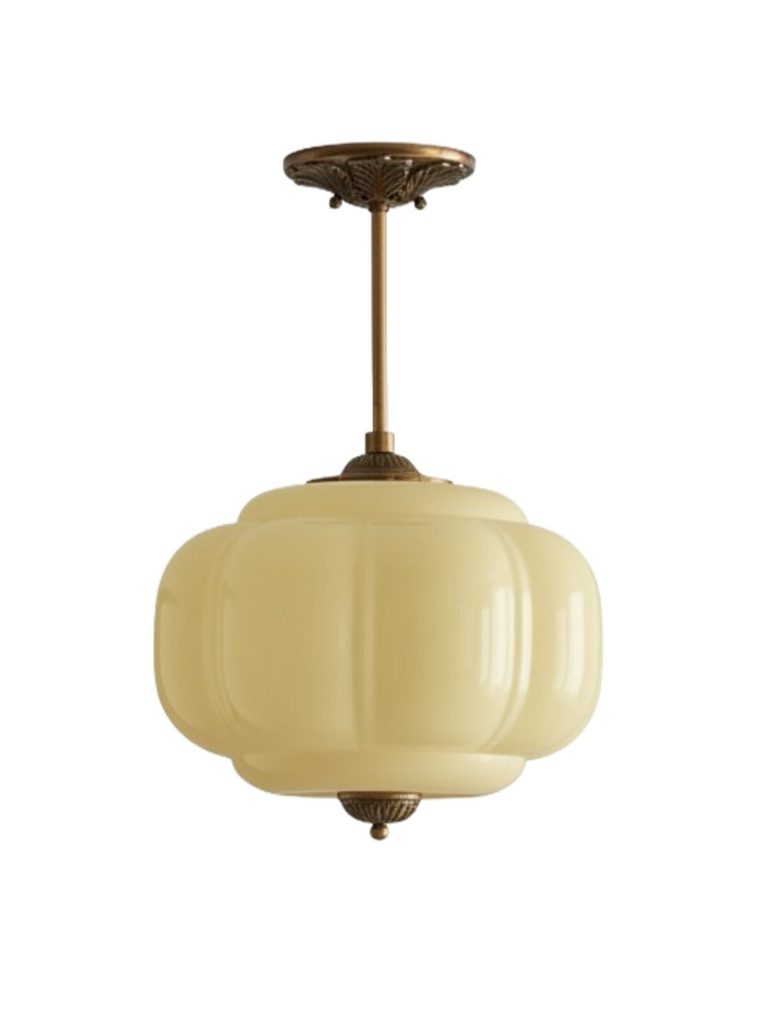 Vintage Melkglas Plafondlamp Geschulpt Rand Wit Roze Groen Blauw Helder Mat Glas Semi-Flush Hanglamp Messing Zwart Finish | Sansoti