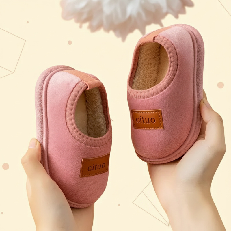 Pantoufles d’hiver douces pour enfants avec semelle antidérapante, doublure chaude, confort, chaussures d’intérieur pour tout-petits et enfants d’âge préscolaire | Sansoti