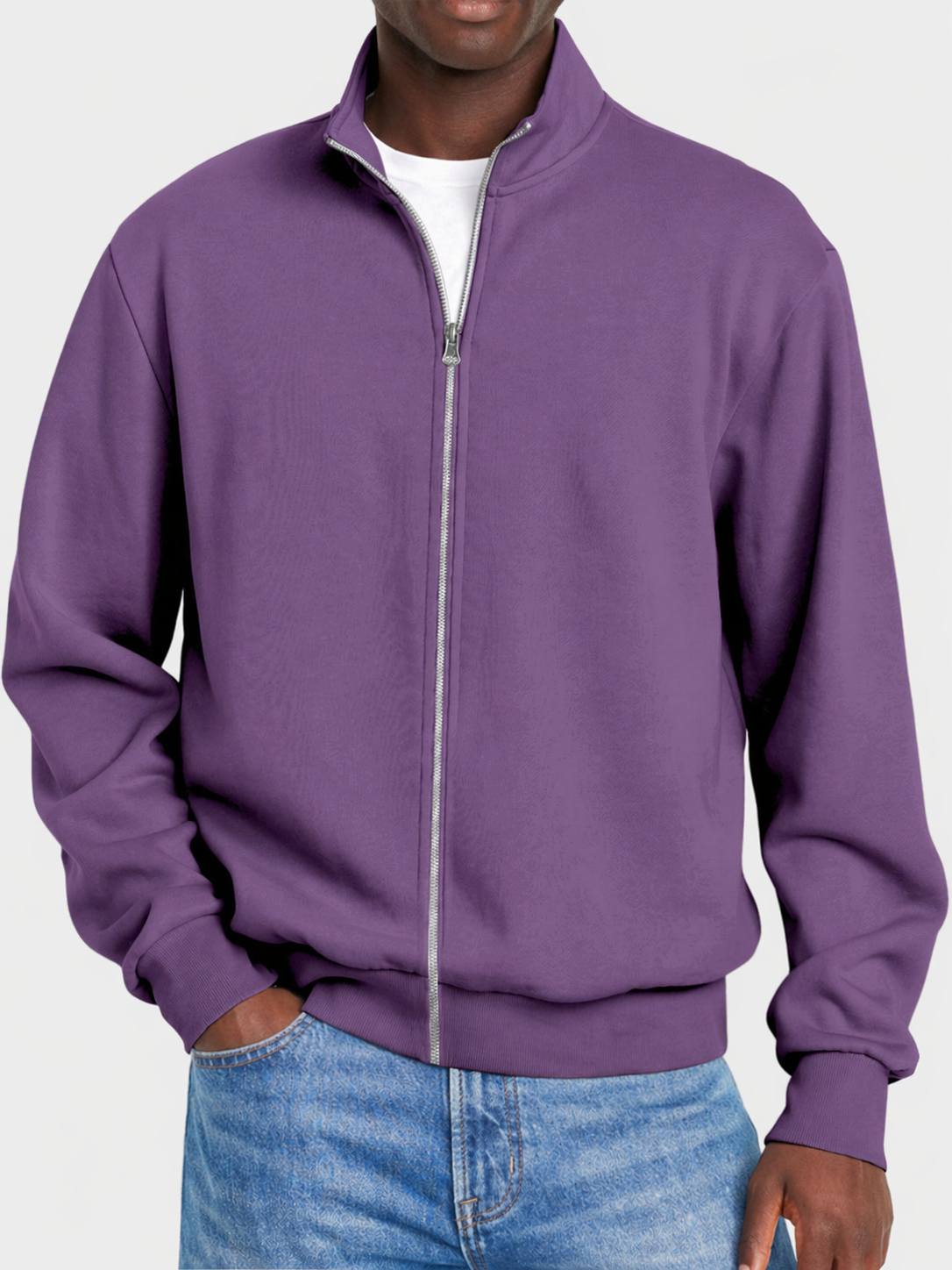 Gilet homme avec fermeture éclair intégrale pour toutes saisons - Coupe moderne - Vêtement à couches confortable - Style décontracté polyvalent | Sansoti
