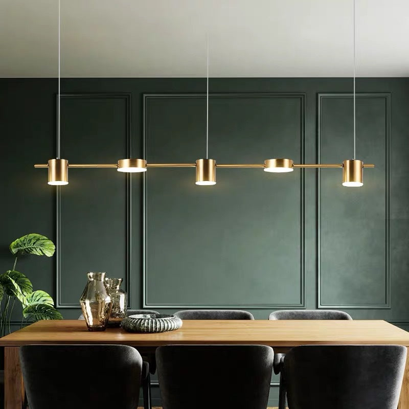 Hängeleuchte Aluminium Schwarz Gold LED 3 5 6 Flammig Küche Wohnzimmer Esszimmer Deckenlampe Strahler Industrial Modern | Restfield