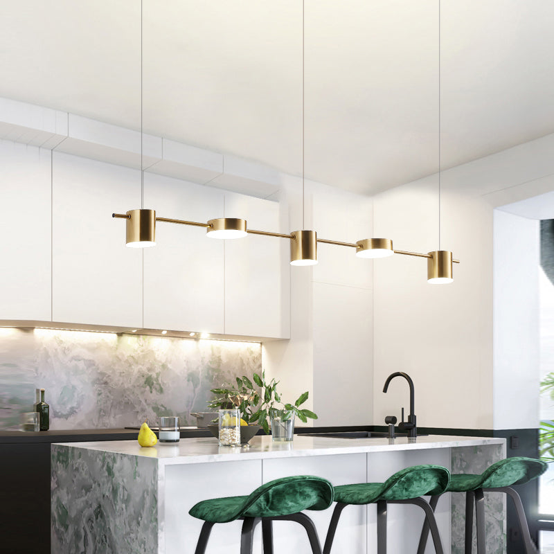 Hängeleuchte Aluminium Schwarz Gold LED 3 5 6 Flammig Küche Wohnzimmer Esszimmer Deckenlampe Strahler Industrial Modern | Restfield