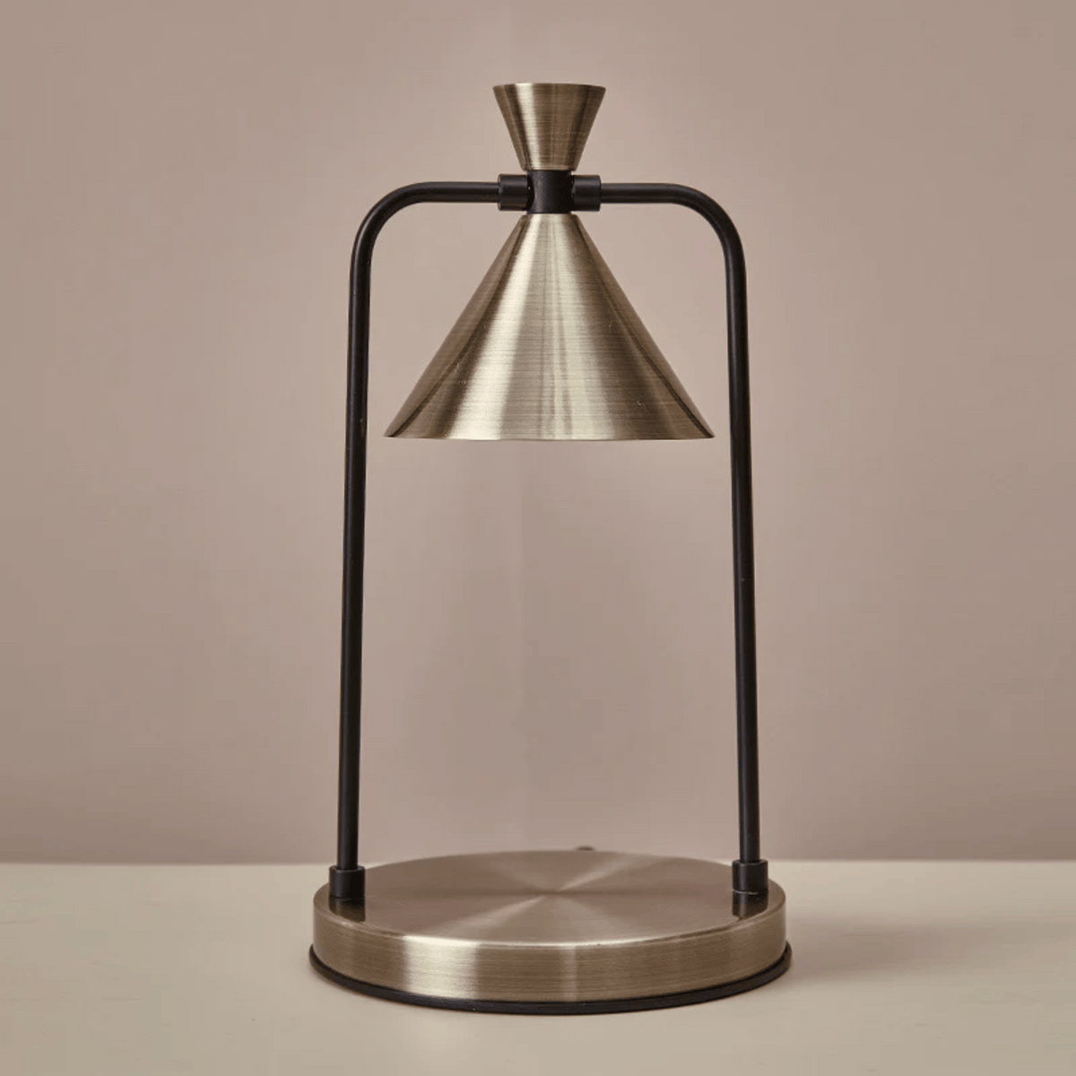 Elektrische Kaarsenwarmer Lamp Dimbaar Koper Retro Design met LED Verlichting voor Geurkaarsen Thuis | Sansoti