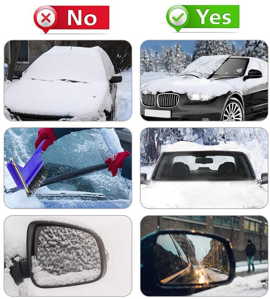 Magnetische Windschutzscheiben-Schutzabdeckung für Autos, eisfrei, schnee- und UV-Schutz, Winterabdeckung, Sonnenschutz, kompakt, universell | Sansoti