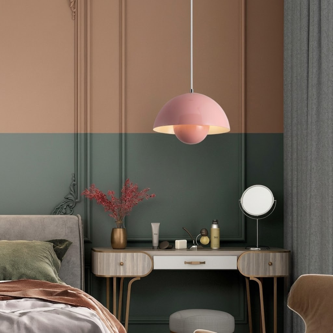 Suspension avec jardinière, design scandinave, métal E27, lumière blanc chaud, câble réglable, pour salon ou cuisine | Sansoti