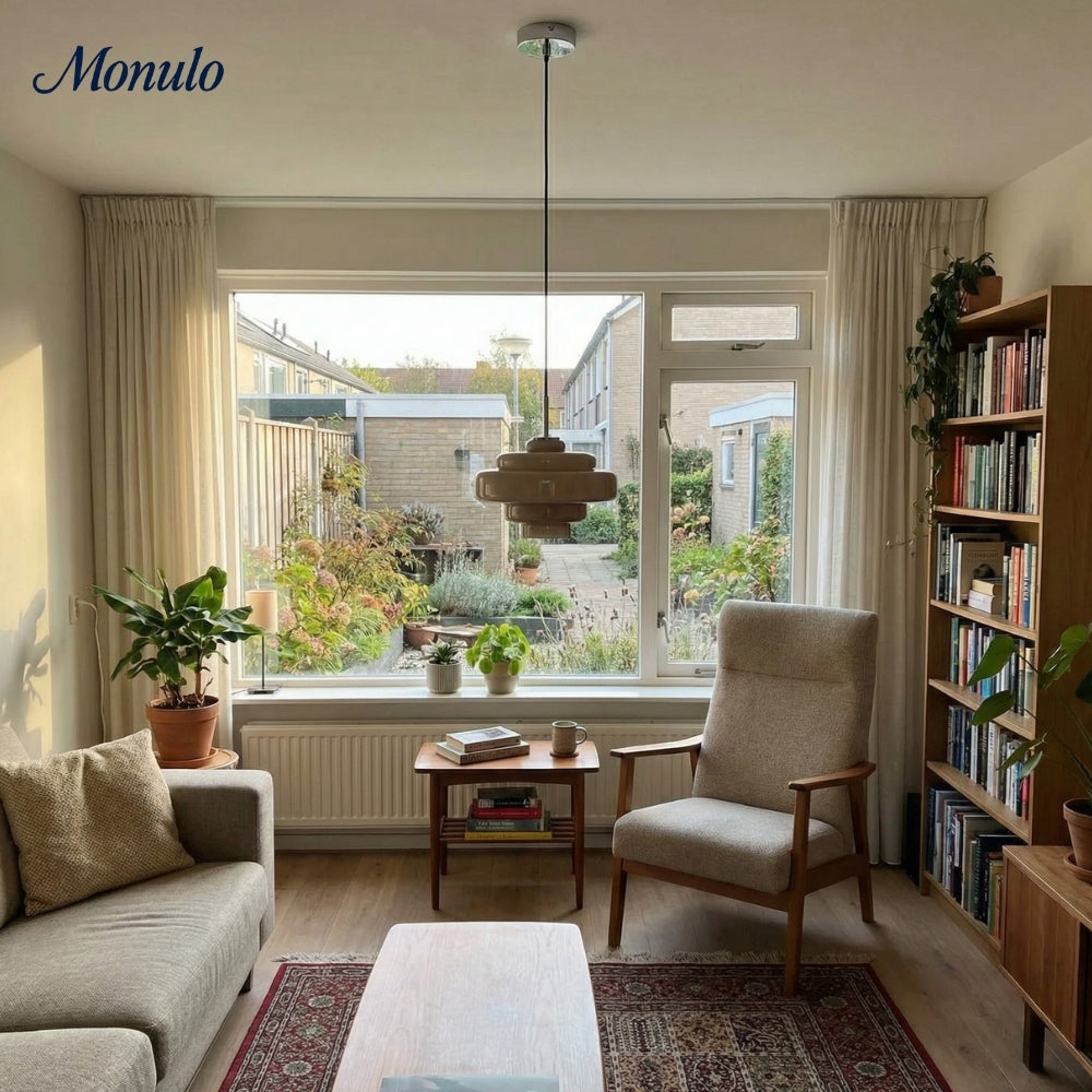 Gekleurde Glazen Hanglamp met Verstelbare Ophanging – Moderne Lichtpunt voor Eetkamer Keuken Woonkamer | Sansoti