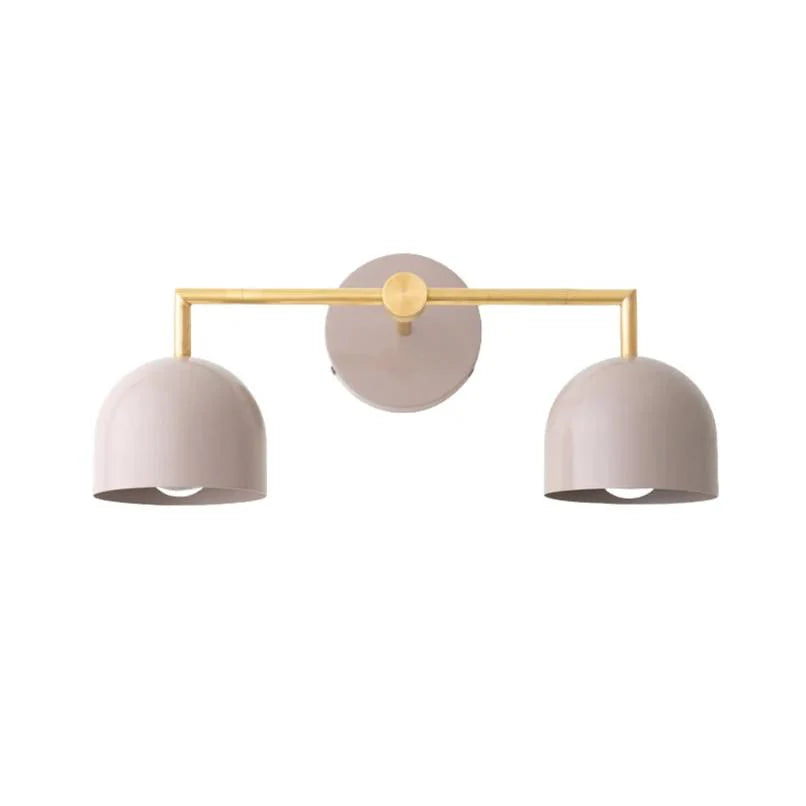 Koepelkapjes Wandlamp Modern Scandinavisch Metaal Zwart Messing 2-3 Lichtpunten Badkamer Hal Slaapkamer Sfeerverlichting | Sansoti