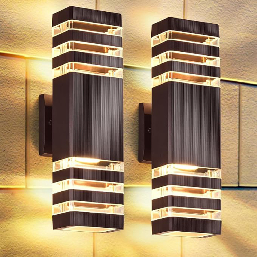 Applique murale extérieure Up Down Éclairage de façade Étanche IP65 E27 Noir | Restfield