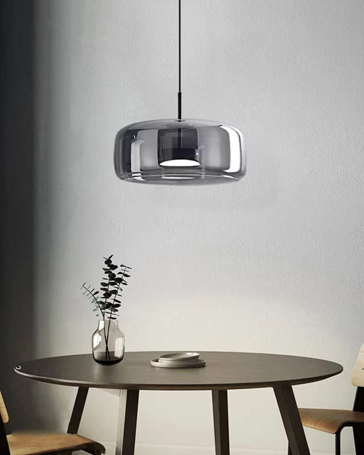 Hanglamp Rookglas met LED Verlichting Goud Zwart Amber Dimbaar Eetkamer | Scandinavische Glazen Plafondlamp Metalen Finish Keukeneiland Moderne Verlichting Woonkamer Design | Sansoti