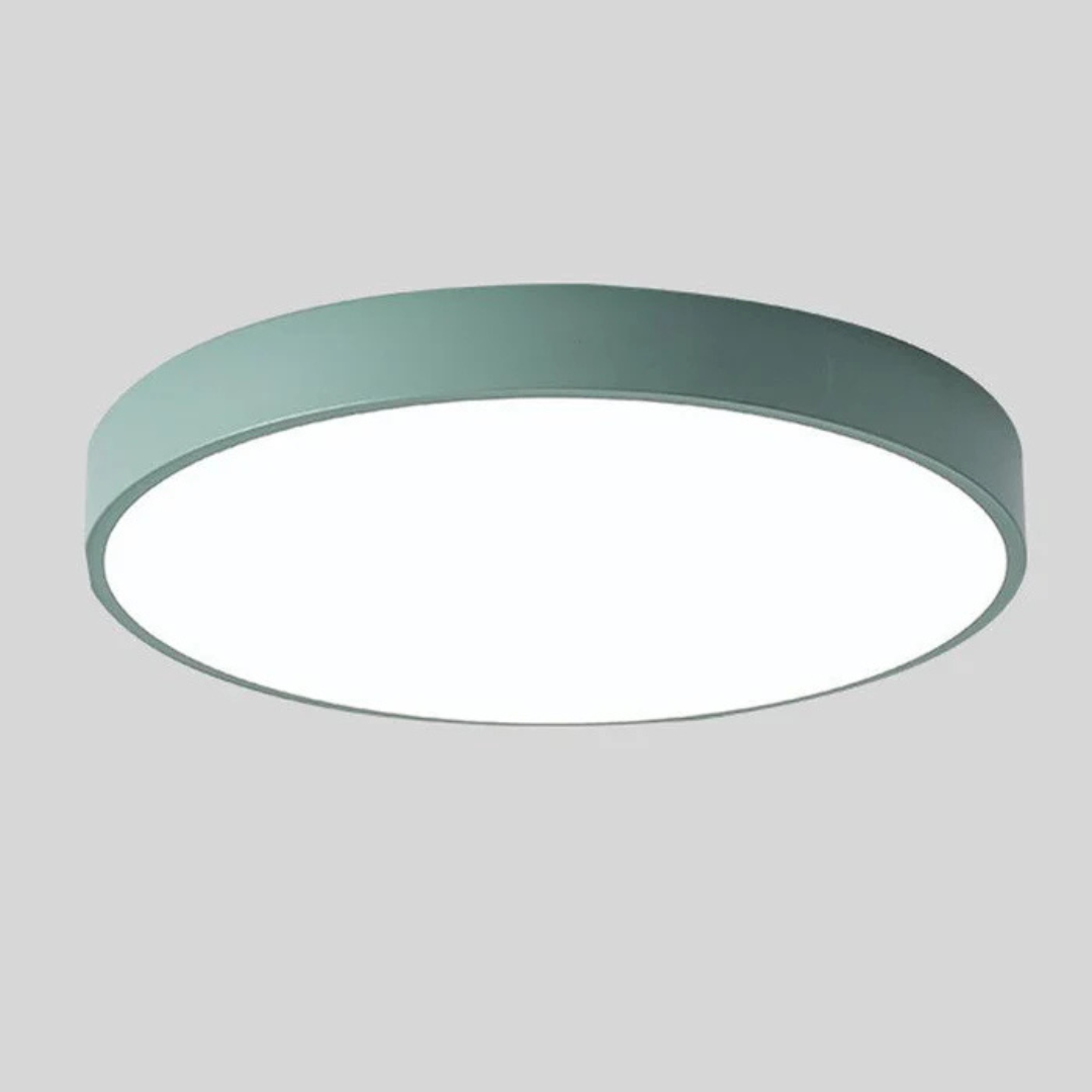 Holz-Deckenlampe LED skandinavisches Design warmweißes Licht rund Acryl Naturholz Deckenbeleuchtung Wohnzimmer | Sansoti
