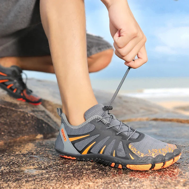 Vijfvingerige Waterschoenen Heren Ademend Sneldrogend Zwart Grijs Groen Strand Fitness Zwemmen Watersport | Sansoti