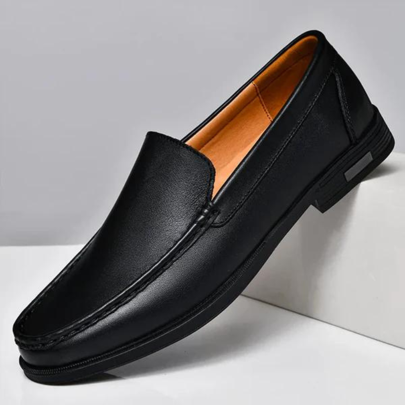 Herenslipper Italiaans Echt Leder Zwart Bruin Grijs Blauw Loafer 39-46 Klassiek Comfort Zakelijk Vrijetijd Tijdloos | Sansoti