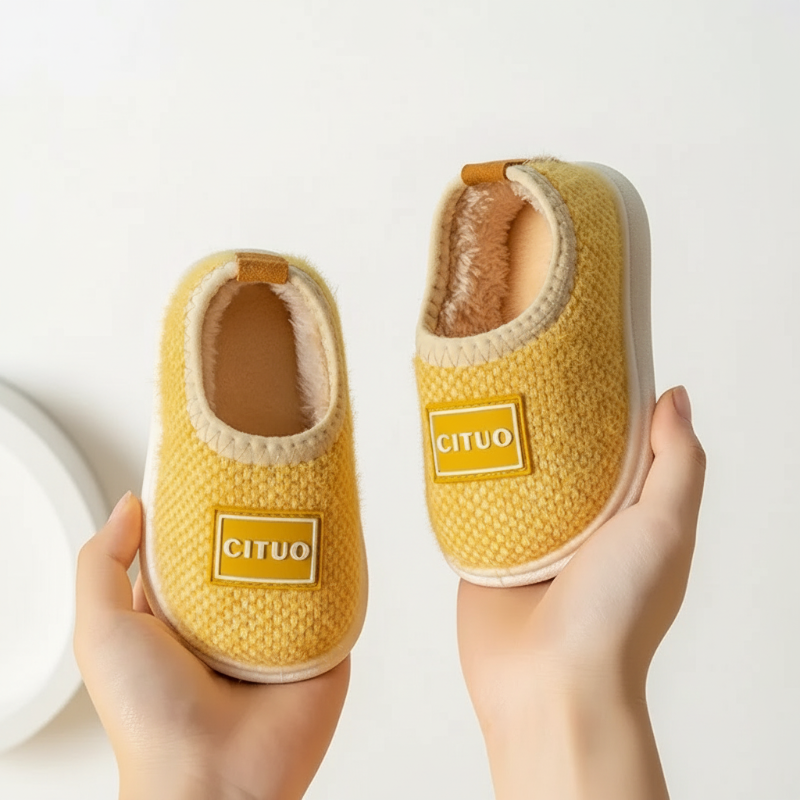 Pantoufles d’hiver douces pour enfants avec semelle antidérapante, doublure chaude, confort, chaussures d’intérieur pour tout-petits et enfants d’âge préscolaire | Sansoti
