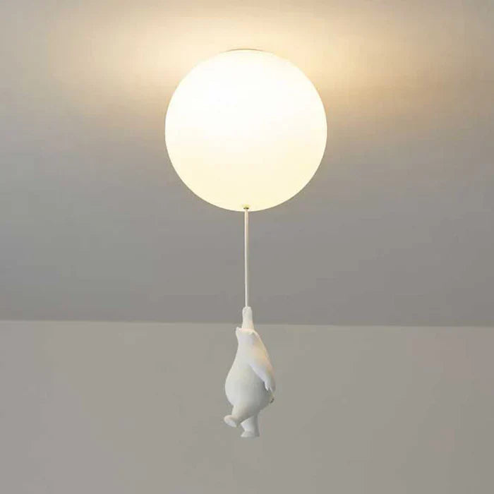 Plafondlamp Kinderkamer Beer Ballon Warm Wit LED Speels Design 15-25cm Decoratief Sfeerverlichting Babykamer | Sansoti