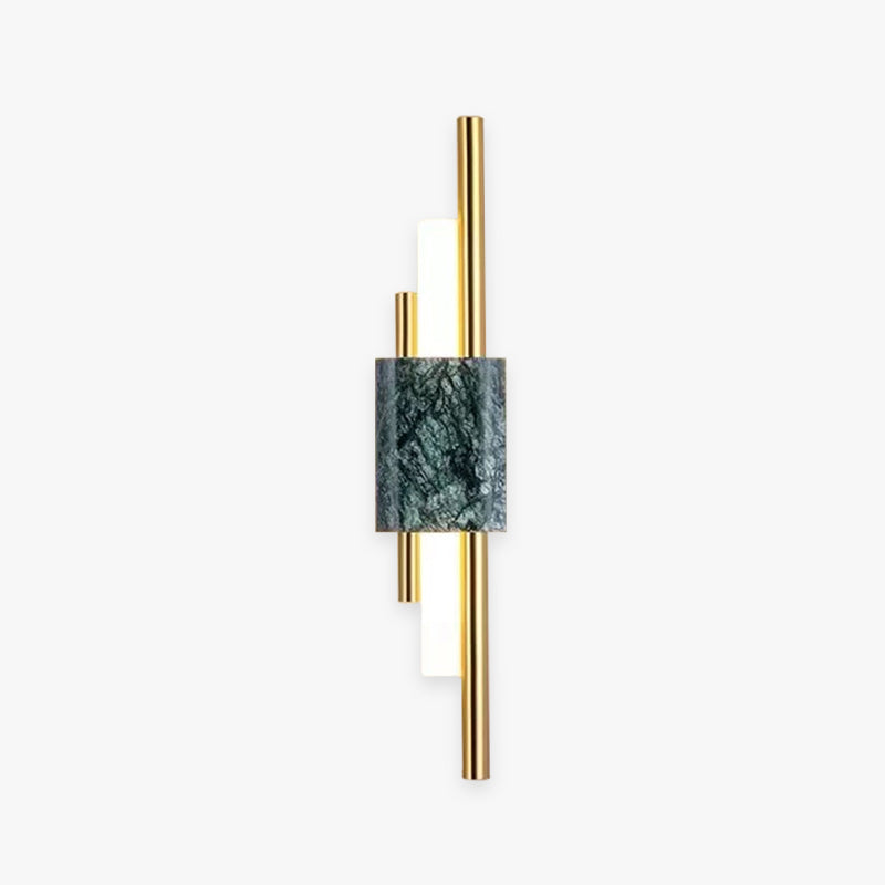 Applique murale moderne en métal et marbre, LED, lumière blanche chaude, chambre, salon, couloir, éclairage intérieur élégant | Sansoti