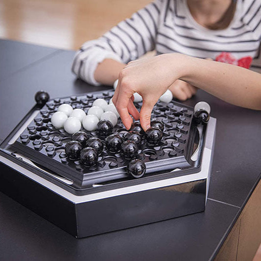 Strategic Marble Game for Two Players – Classic Board Game with Concentration Training and Logical Thinking | Sansoti