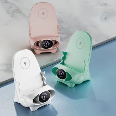 Draadloze Oplader 15W met Houder – Smartphone Snellader Staand of Liggend – Stoel Design met Koeling | Sansoti