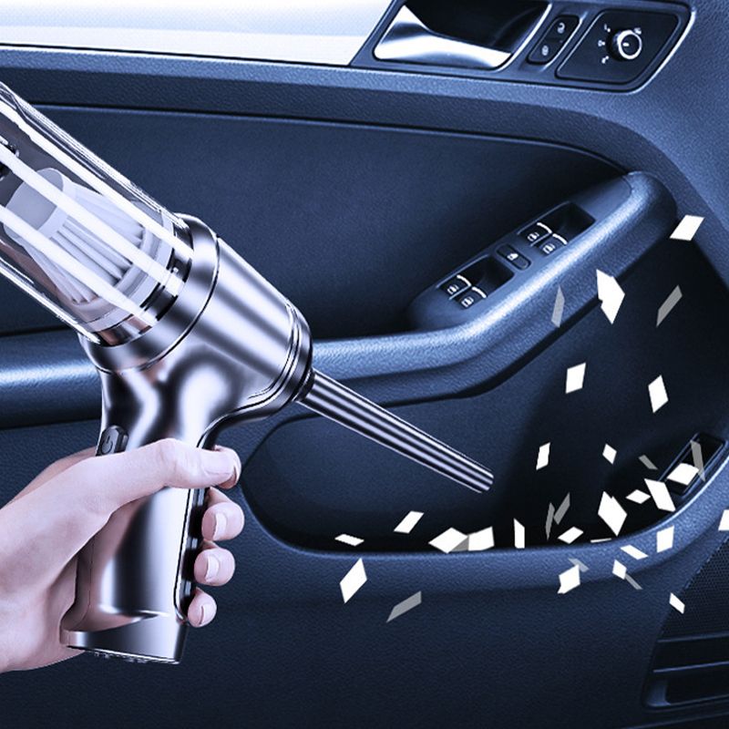 Draadloze Handstofzuiger Auto 120W Oplaadbaar met Blaas- en Zuigfunctie Compact Lichtgewicht 4 Opzetstukken Nat Droog Wasbaar Filter USB | Sansoti