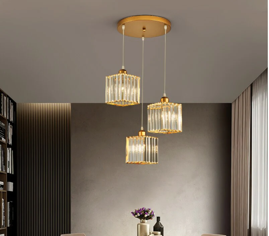 Hanglamp Glas Metaal Verstelbaar Cilindervorm Modern Design Woonkamer Eetkamer Slaapkamer Hangverlichting | Sansoti