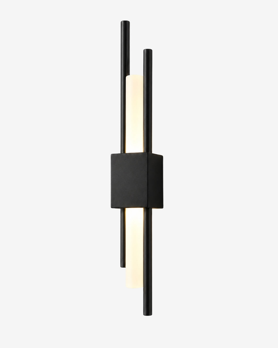 Scandinavische Minimalistische Wandlamp – Modern Verticaal Design met Gerichte LED-Verlichting – Zwart Goud | Sansoti