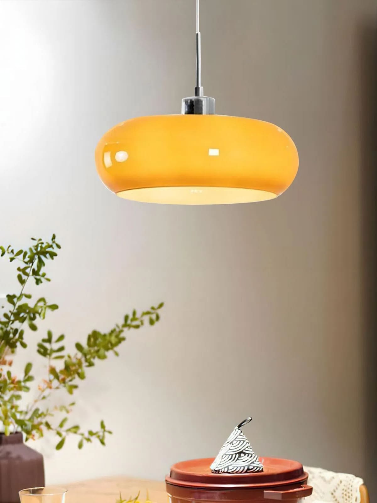 Bauhaus Glazen Hanglamp Metaal 11cm Nordic Design Eetkamer Keuken | Sansoti