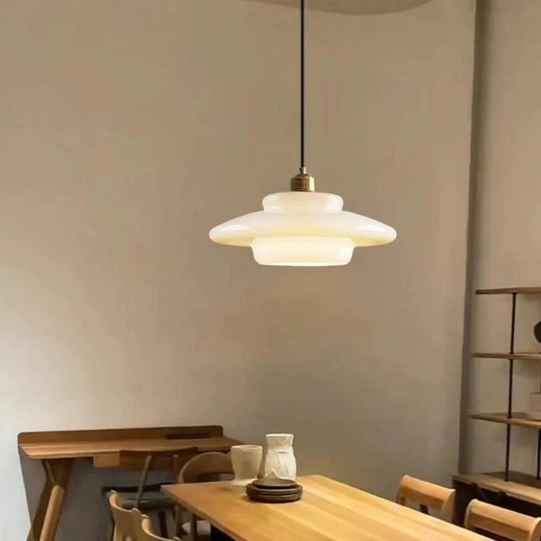Hängelampe Glas E27 Gold Rund Wohnzimmer Esstisch Küche Organisches Design Stimmungslicht Modernes Interieur | Restfield