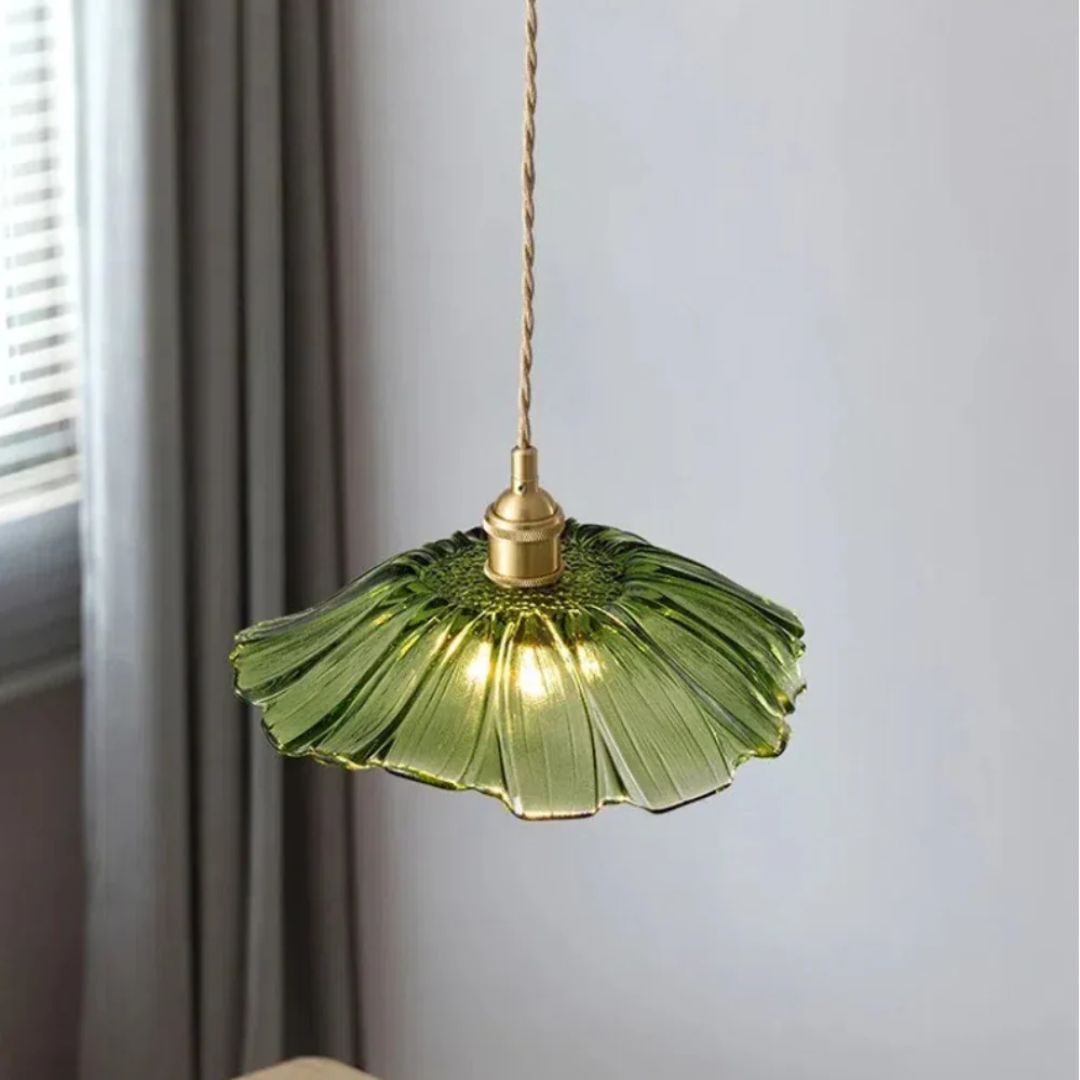 Cullivan Flower Hanglamp Glas Metaal Rood E27 Eettafel Verlichting Vintage Bloem Lamp Hal Sfeerverlichting | Sansoti